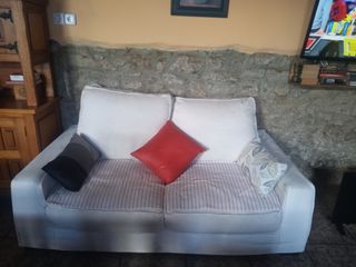 Sofá 2 plazas blanco