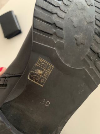 Stivali in pelle nera