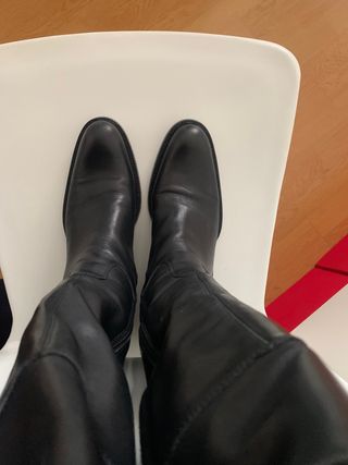 Stivali in pelle nera