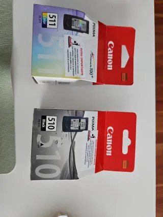 2 Cartuchos Canon PIXMA 510 y 511