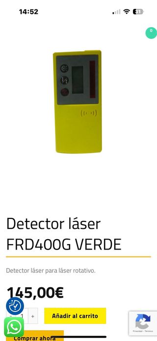 Receptor Láser FRD400G Verde