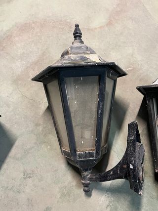 4 Faroles de Exterior Negro y Gris