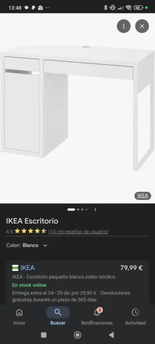 Escritorio y silla de estudio y ordenador