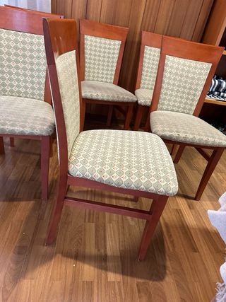 Conjunto de 6 sillas tapizadas para restaurar