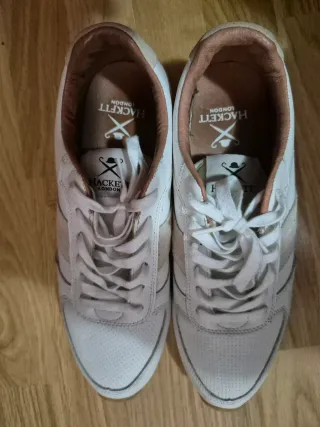 Zapatillas Hackett London Beige y Blancas