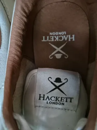 Zapatillas Hackett London Beige y Blancas