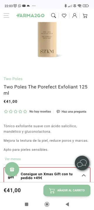 Loción Exfoliante Two Poles PHA AHA