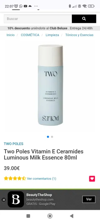 Loción Hidratante Two Poles Vitamin E Ceramides