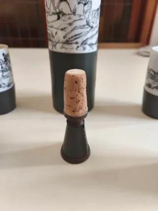 Juego Botella y Vasos Whisky Porcelana