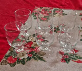 Set 6 Calici da Liquore in Vetro