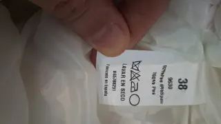 Vestido crema flores multicolor hecho a mano