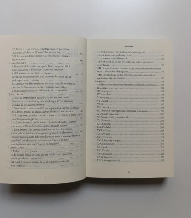 Metafísica. Aristóteles.