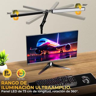 Lámpara Escritorio Doble Pantalla