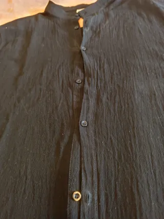 Camisa de vestir negra para hombre