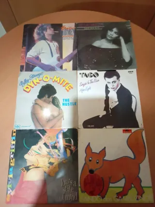 Conjunto de 6 singles internacionais e nacionais