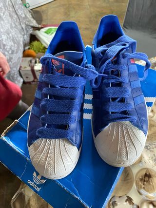 Adidas Superstar J Zapatillas Azul Blanco