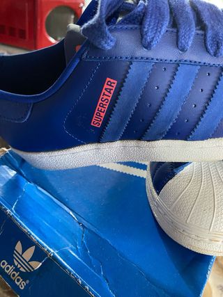 Adidas Superstar J Zapatillas Azul Blanco