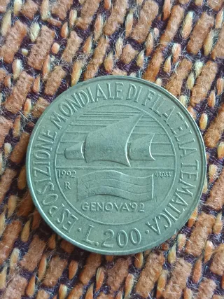 Moneta 200 Lire Genova 92