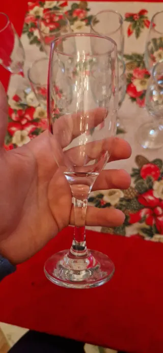 5 Calici Spumante/Champagne Vetro