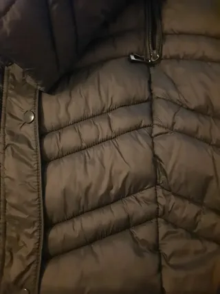 Abrigo acolchado negro, más otro de regalo T.50-52