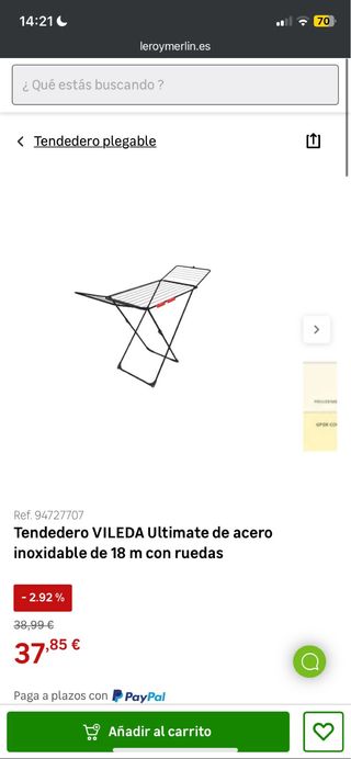 Tendedero Vileda Universal Ultimate Black Edition