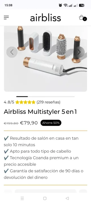 Airbliss Multistyler 5 en 1