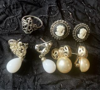 Lote Joyas Vintage: Anillo y Pendientes