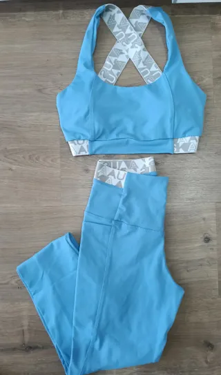 Conjunto Fitness Aruak Azul e Branco