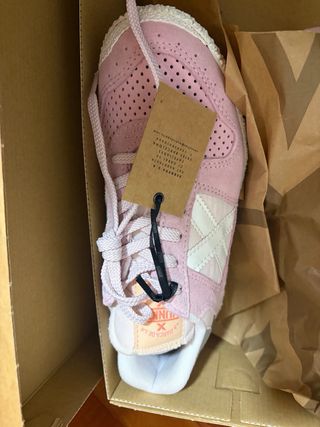 Deportivas Munich niña rosa y blanco