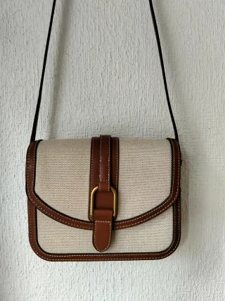Bolso Mango Beige y Marrón