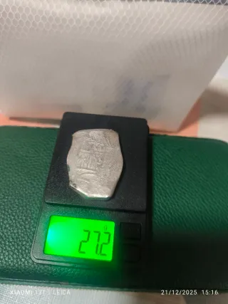 Macuquina 8 Reales Plata Antigua