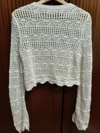 Camiseta Ganchillo Blanca Talla Única