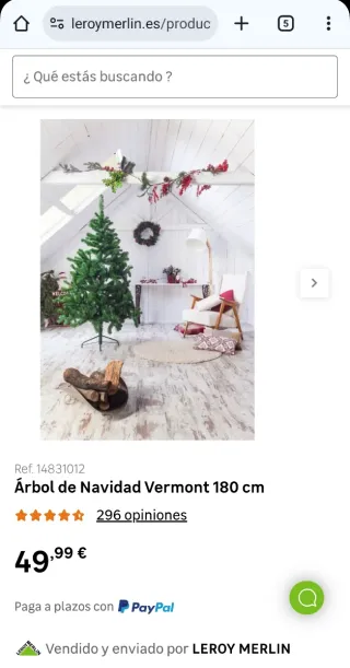 Árbol de Navidad Vermont 180cm