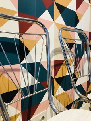 Pareja sillas formica años 70