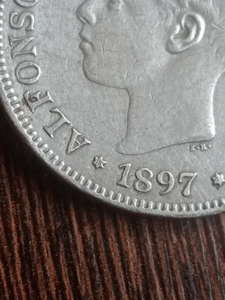 5 Pesetas Alfonso XIII 1897