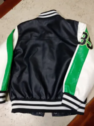 Bomber ecopelle college bambino 6 anni