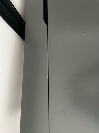 Escritorio moderno gris y madera