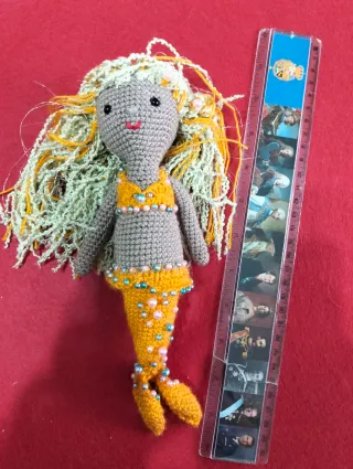 Amigurumi Sirena Crochet Rosa Perlas