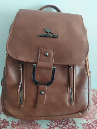 Mochila mujer cuero marrón