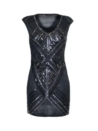 Vestido lentejuelas negro