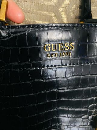 Bolso Guess Negro Cocodrilo
