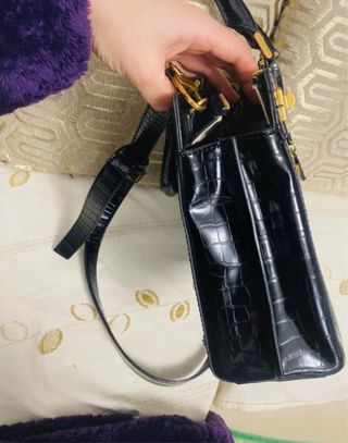 Bolso Guess Negro Cocodrilo