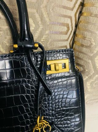 Bolso Guess Negro Cocodrilo