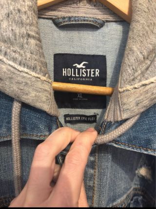 Chaqueta vaquera Hollister con capucha XL