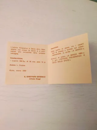 Medaglia in Argento 8 Marzo Zecca di stato