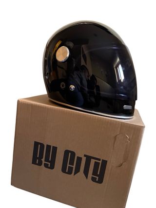 Casco Moto Integral BY City Roadster Negro Brillo