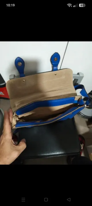 Bolso de hombro mujer bandolera azul