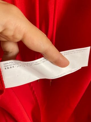 Blusa roja de manga larga Mango