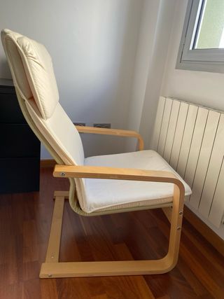 Butaca de tela y madera