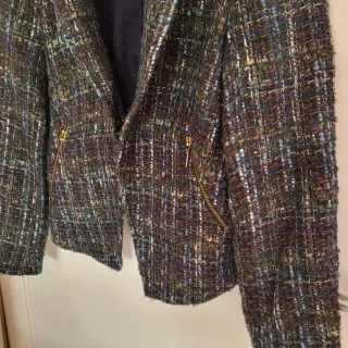 Chaqueta Zara Talla S Tweed Multicolor